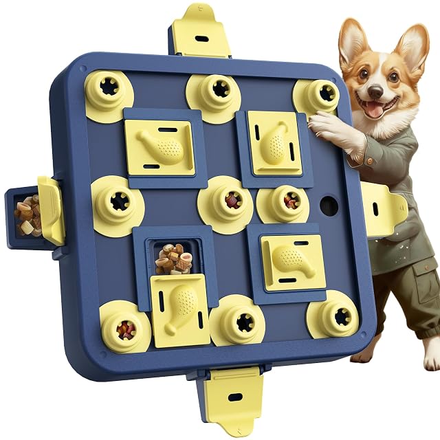 KADTC Juguete de inteligencia 3 en 1 para perros, juego mental con compartimentos para golosinas