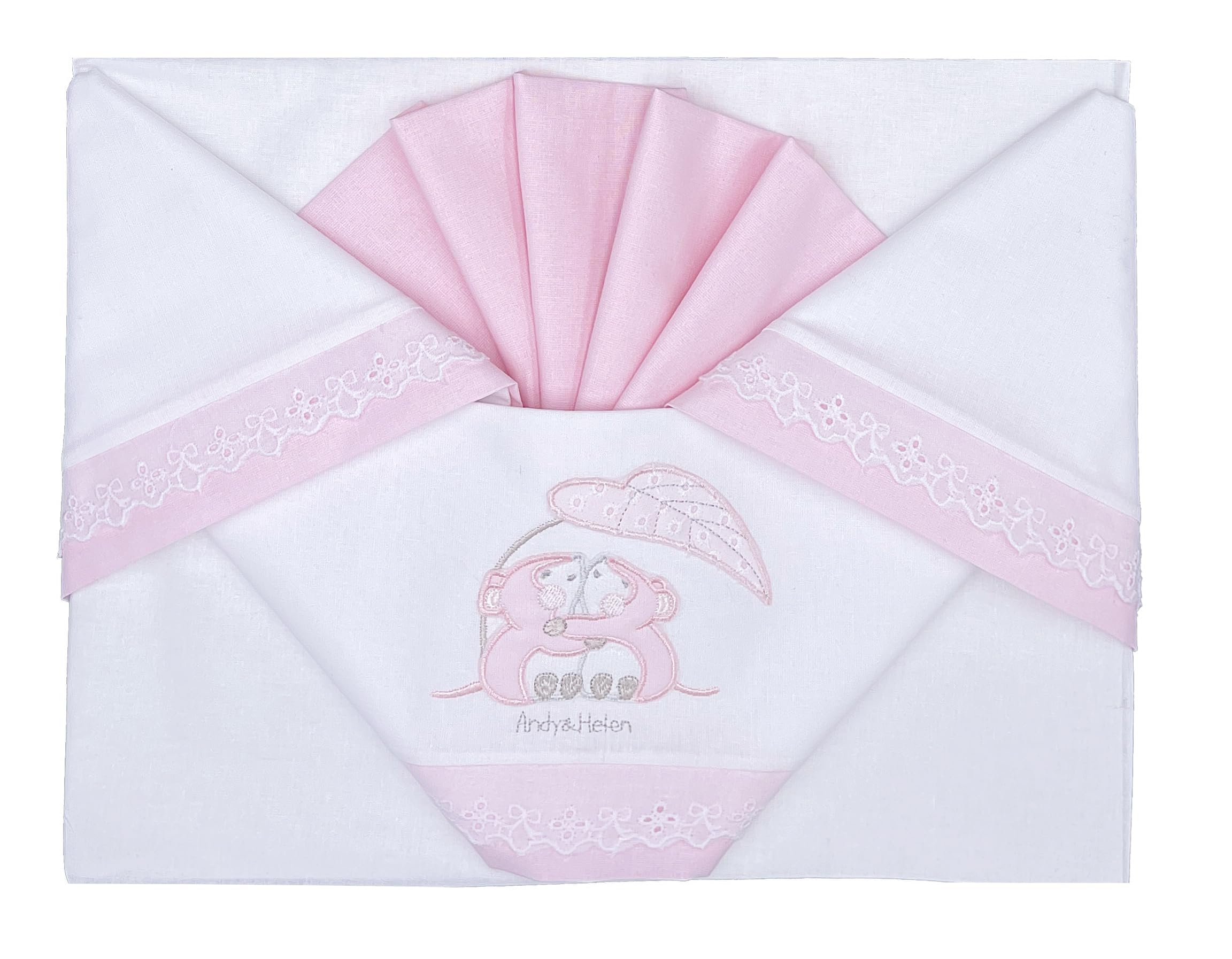 Andy&Helen Complete Fitted Sheet Set with Elasticated Corners + Pillowcase