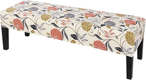 Miniatura 3 de SearchI Chair Covers Bundle Products, Dining Room Chair Covers Set of 6, Dining Bench Cover Stretch Washable Upholstered Bench Slipcover (Orange