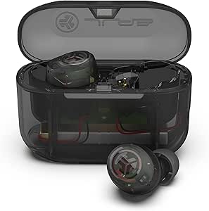 JLab Go Air Pop+ True Wireless Earbuds, in Ear Headphones, Bluetooth Earphones, 35H Playtime Ear Buds, Bluetooth Earbuds with Microphone, USB-C Charging Case, Dual Connect, EQ3 Sound, Clear asin的图片