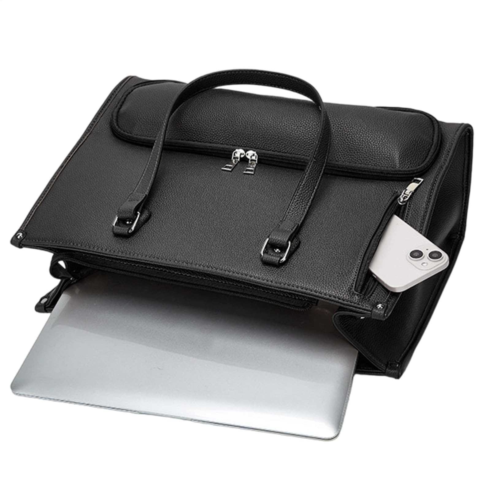 Bolsa de almuerzo genérica para mujer | con compartimento para almuerzo isotérmico, bolso de mano de para el trabajo – para adulto oficina viaje diario universidad escuela, Negro , Consulte la
