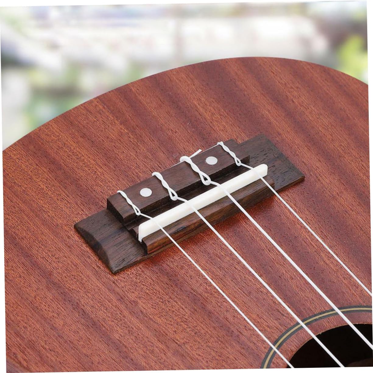 Toyvian 5sets Ukulele Bridge Saddle Replacement Parts String Ukulele Design Sound Quality Accessory for Instrument Repair