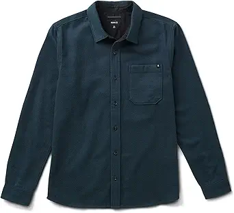 Roark Crossroads Men’s Flannel Shirt – Midweight Organic Cotton Button-Up