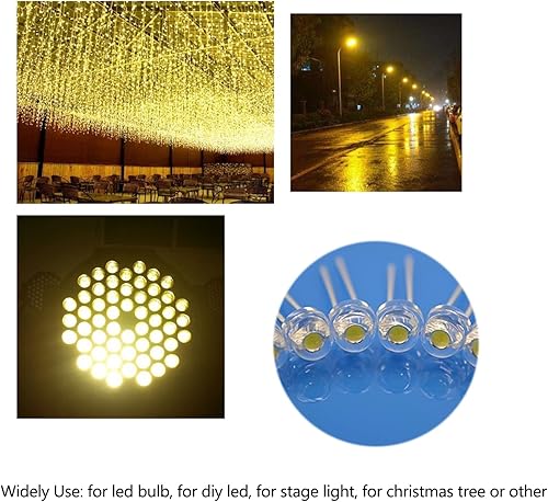 Miniatura 6 de Luces LED de diodo de 0.118 pulgadas, 120 unidades de 0.118 pulgadas LED blancas que emiten surtidas, luz de diodo redondo de colores surtidos