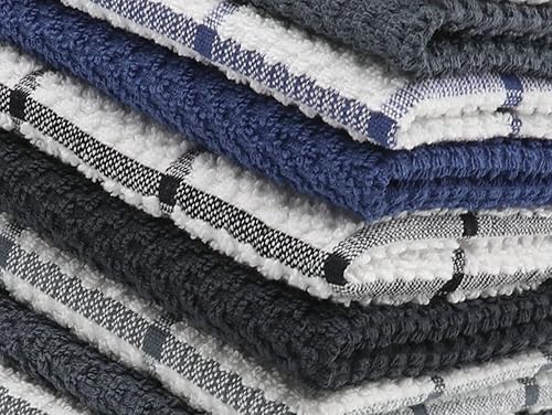 Miniatura 7 de Paños de cocina de algodón para cocina, paños de toalla para lavar platos, 12 x 12 pulgadas, ligeros y suaves, trapos de secado rápido para