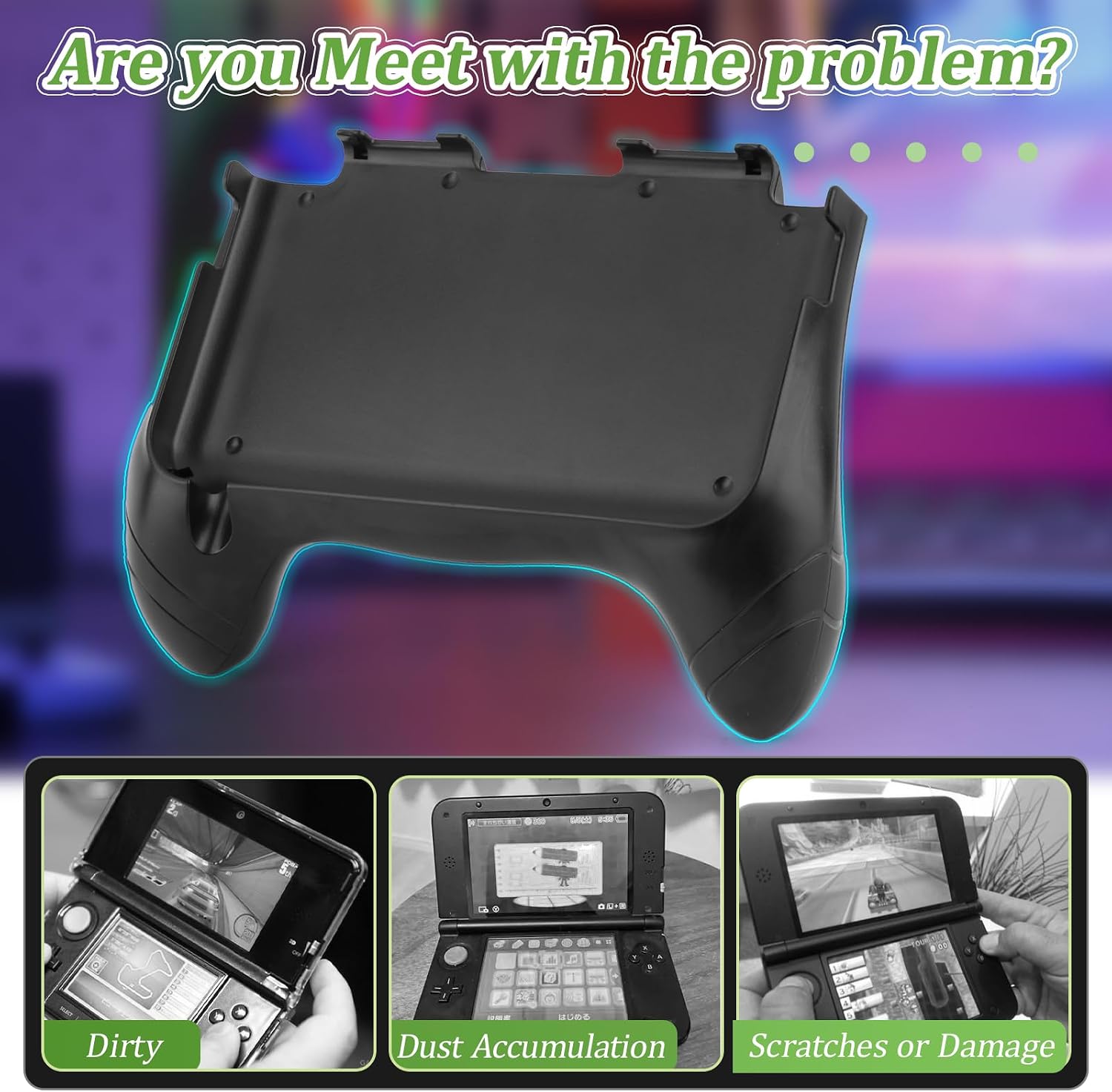 Hand Grip for Nintendo 3DS XL/LL Bracket Holder Handle Grip for Nintendo 3DS LL XL Accessories Repair Replacement image 2