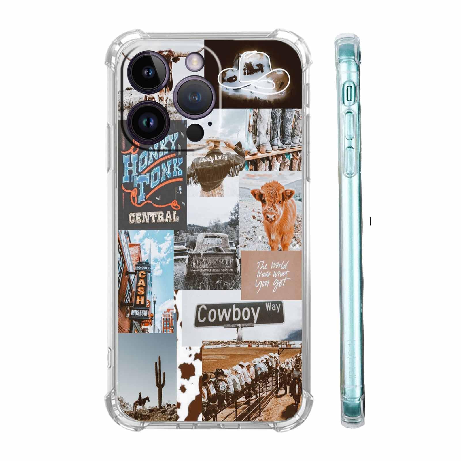 malegaon Cowboy Cowgirl Case for iPhone 14 Pro,Western Natural Scenery Case for Women Men,Soft TPU Bumper Case for iPhone ...