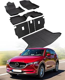 Sponsored Ad - 7 PCS for Mazda CX5 Floor Mats 2025 2024 2023 2022 with Cargo Liners Backrest Mat, Full Set Back Seat Cover...