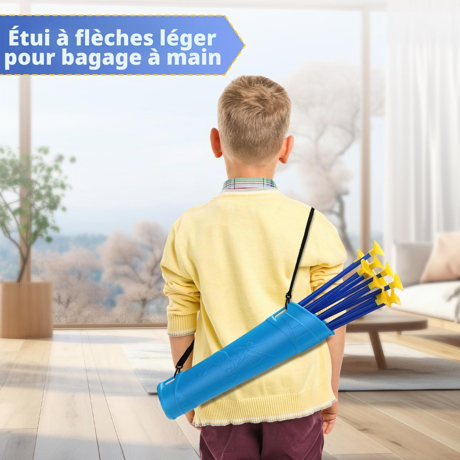 Remplacement Ventouse Flèches, 20 Flèches Plastique Ventouse Jouet avec Carquois, Accessoires de Tir à Larc, 42 cm, Enfants Tir À l'arc Ensemble Flèches pour Garçons et Filles