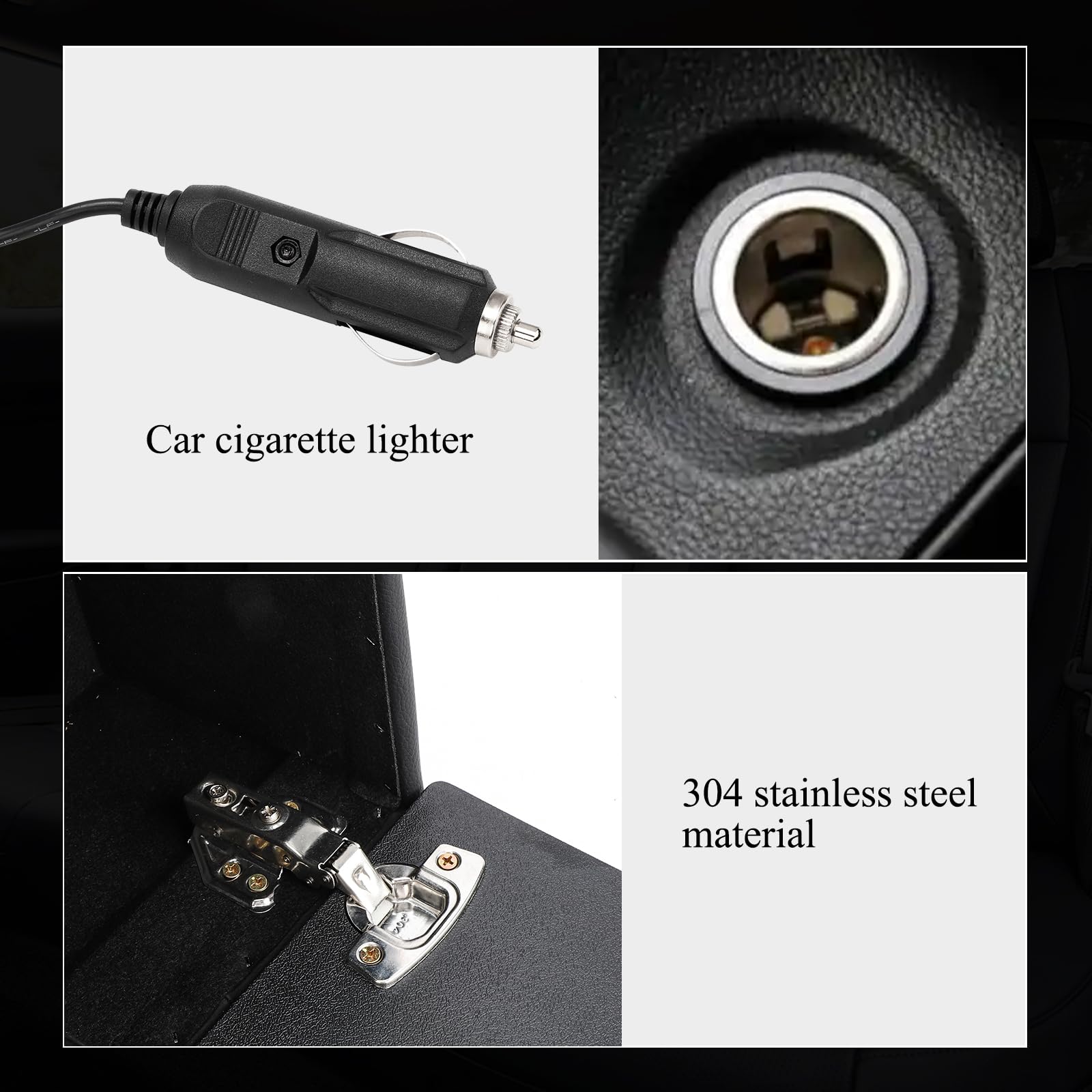 X4XZ Organizer per console centrale con portabicchieri e supporto per telefono - nero | Adatto per auto, furgoni e camion, con vano portaoggetti centrale