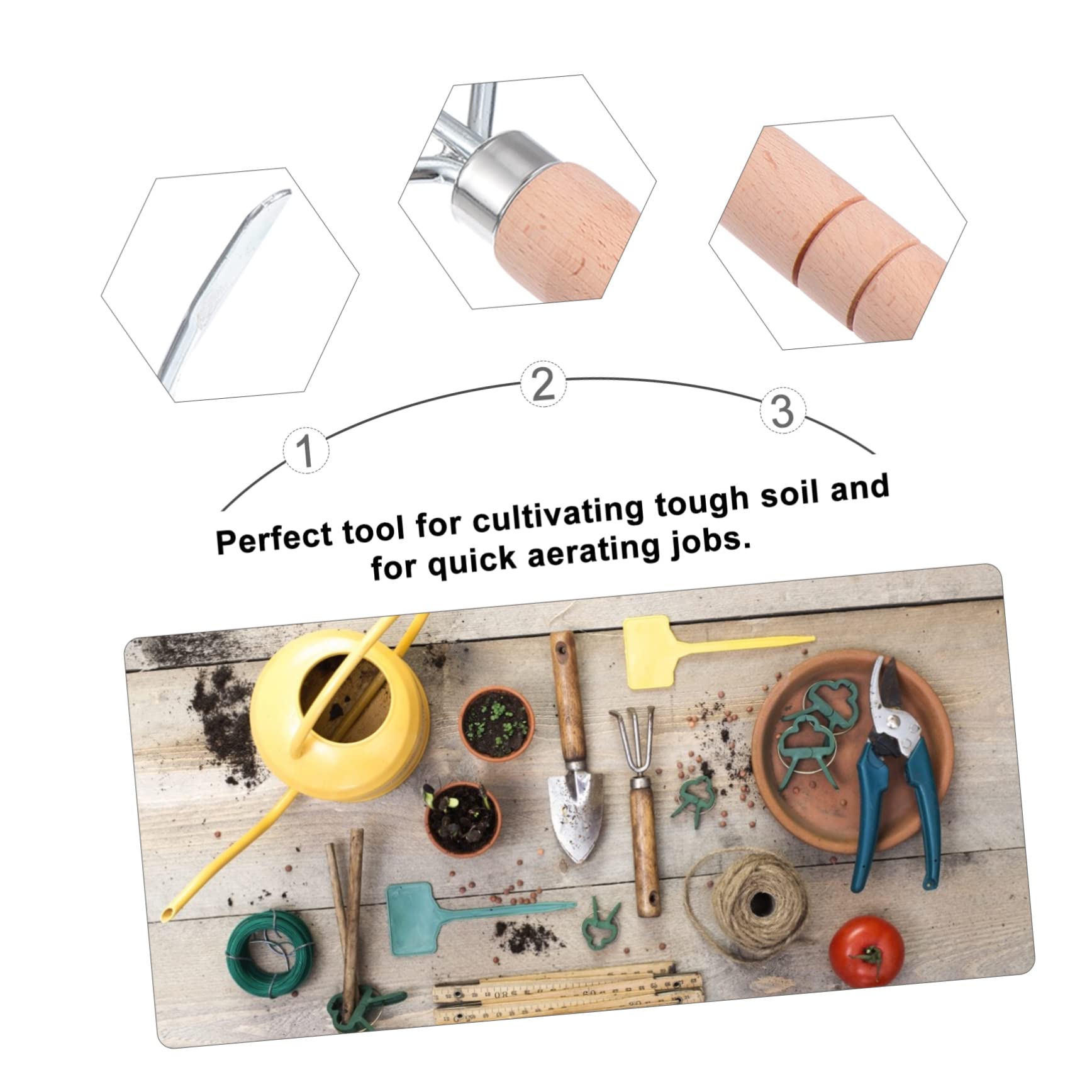 ibasenice 1pc Loose Soil Rake Cultivator Hand Garden Hand Cultivator Gardening Hand Tool Hand Cultivator Tool Garden Hand Tools Cultivator Garden Tool Manual Cultivator