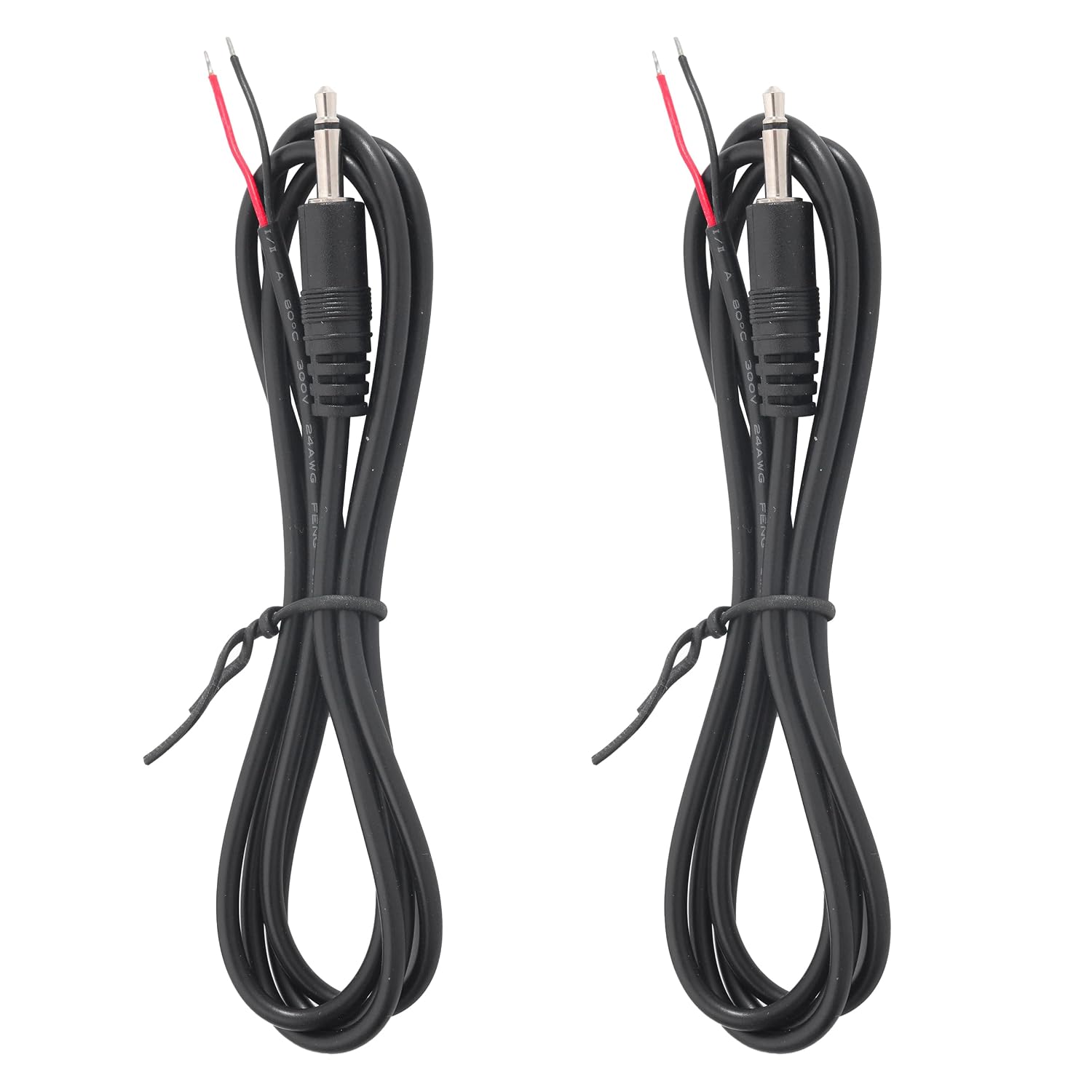 2PCS 3FT 3.5mm 1/8" TS Mono Audio Male Plug to Bare Wire Open End Cable, TS 2Pole Jack Connector to Speaker Wire Pigtail AUX Cable for Headphone Speaker Controller Power amp Repair Replacement