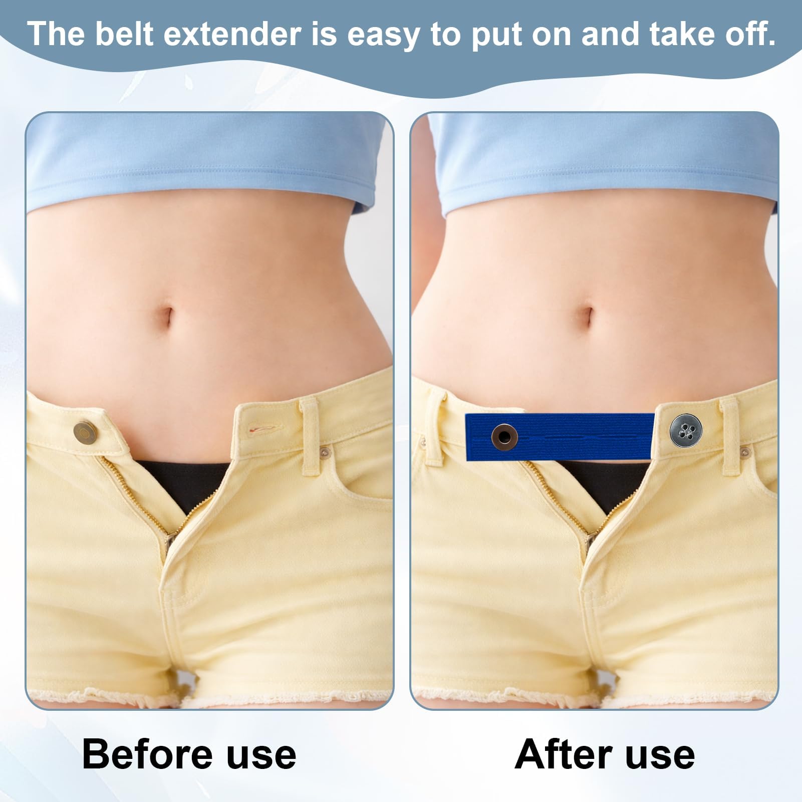 Ebksqs 8 Piezas Extensor de Pantalón para Embarazada – Botones Ajustables para Pantalones y Falda, Extensores de Cintura Elástica para Mujer y Hombre — view 4