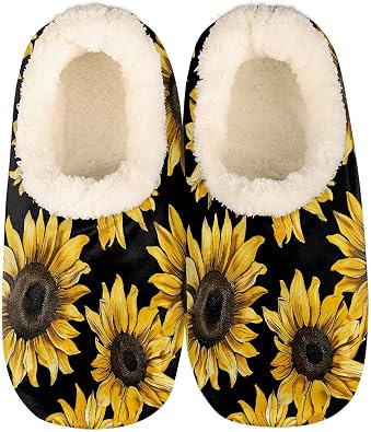 House Slippers for Women Men Fuzzy House Shoes Non-Slip Home Slipper Winter Fluffy Ladies Slippers for Bedroom