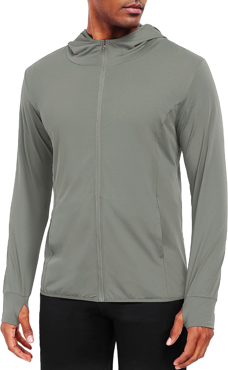 NELEUS Men's Workout Fishing Shirts UPF 50+ Light Jacket Full Zip Sun Protection Long Sleeve Hoodie for Men Hiking