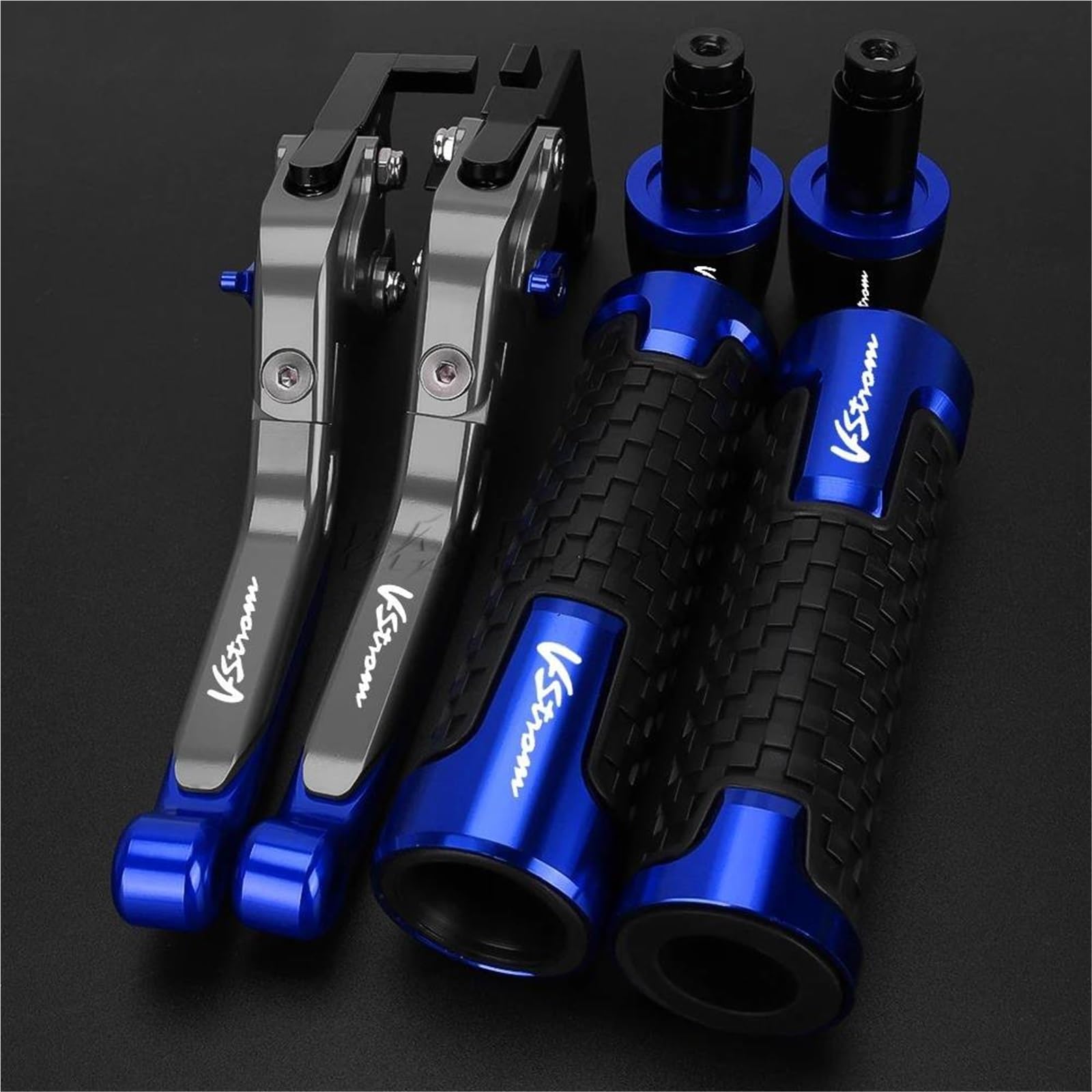 Levier de frein Suzuki V-Strom 650 embrayage pliable et poignée bleu