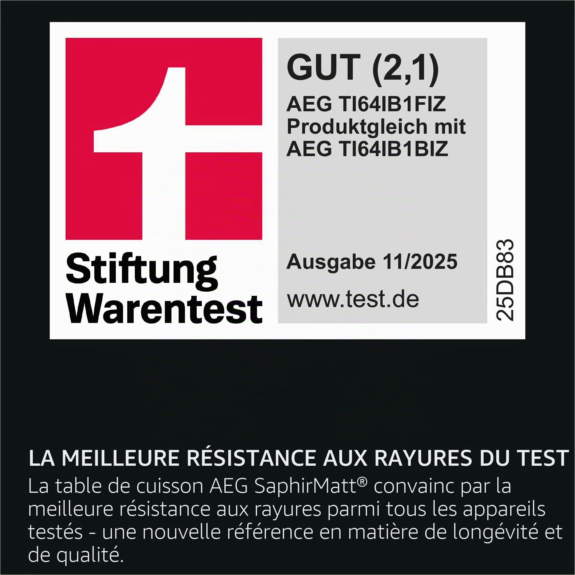 AEG Plaque de cuisson à induction, de 60 cm, fabriquée en Allemagne, à 4 zones de cuisson flexibles avec surface saphir résistante aux rayures, SenseBoil empêche la débordement, combinaison bridge à 2
