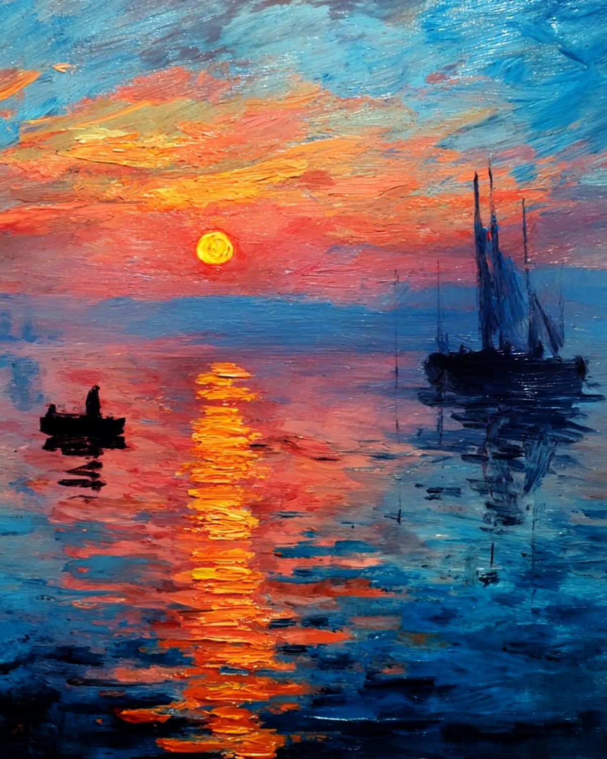 Liubaishi Multicolour Paint By Numbers For Adults, Diy Acrylic Canvas Painting Kit, Sailboat Sunset At Dusk, 40X50 Cm