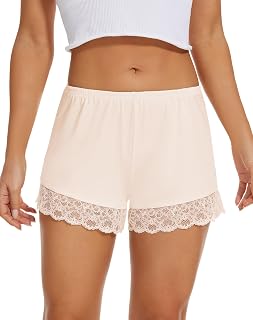 Bloomers for Women Pettipants for Under Dresses Lace Trim Culottes Slip Skirt Half Slip Shorts