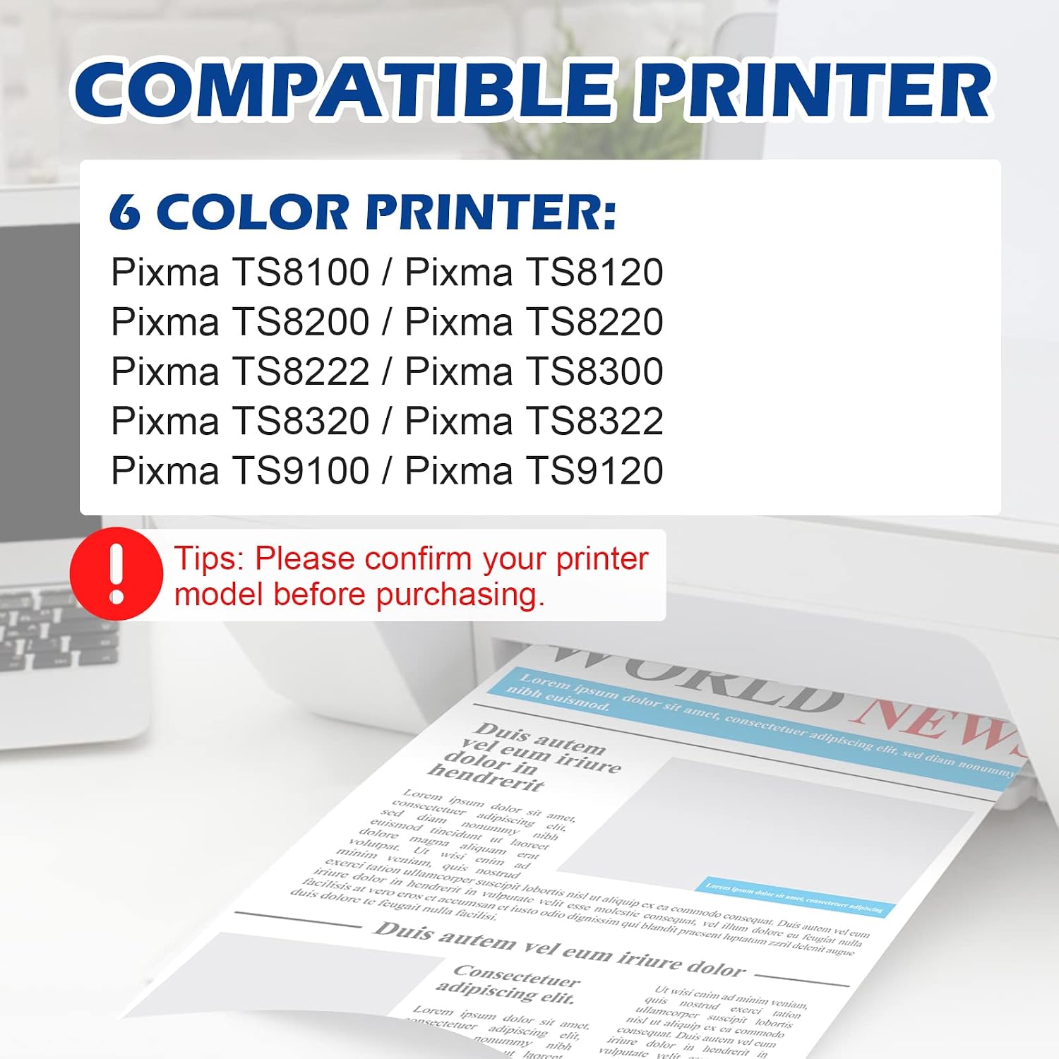 DOUBLE D Compatible 280 281 Ink Cartridge for Canon 280 281 PGI-280XXL CLI-281XXL for PIXMA TS8120 TS8220 TS8320 TS8100 TS8200 TS9300 TS9100 TS9120 (6Pack, 1PGBK, 1BK, 1C, 1M, 1Y, 1PB)