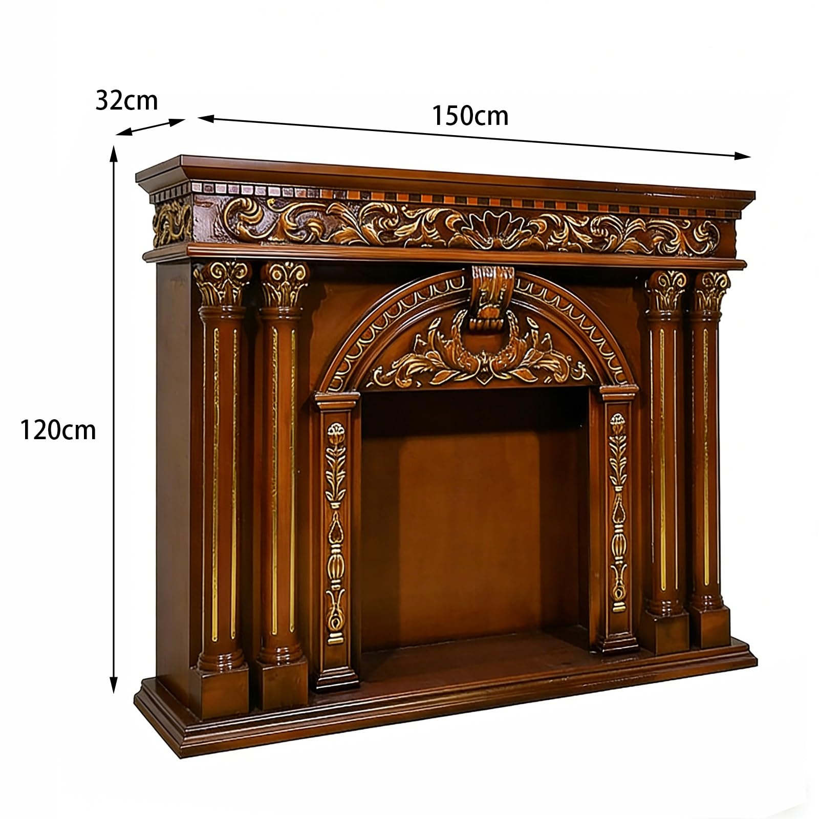 Cornice per caminetto Cornice for caminetto decorativa autoportante(Natural)