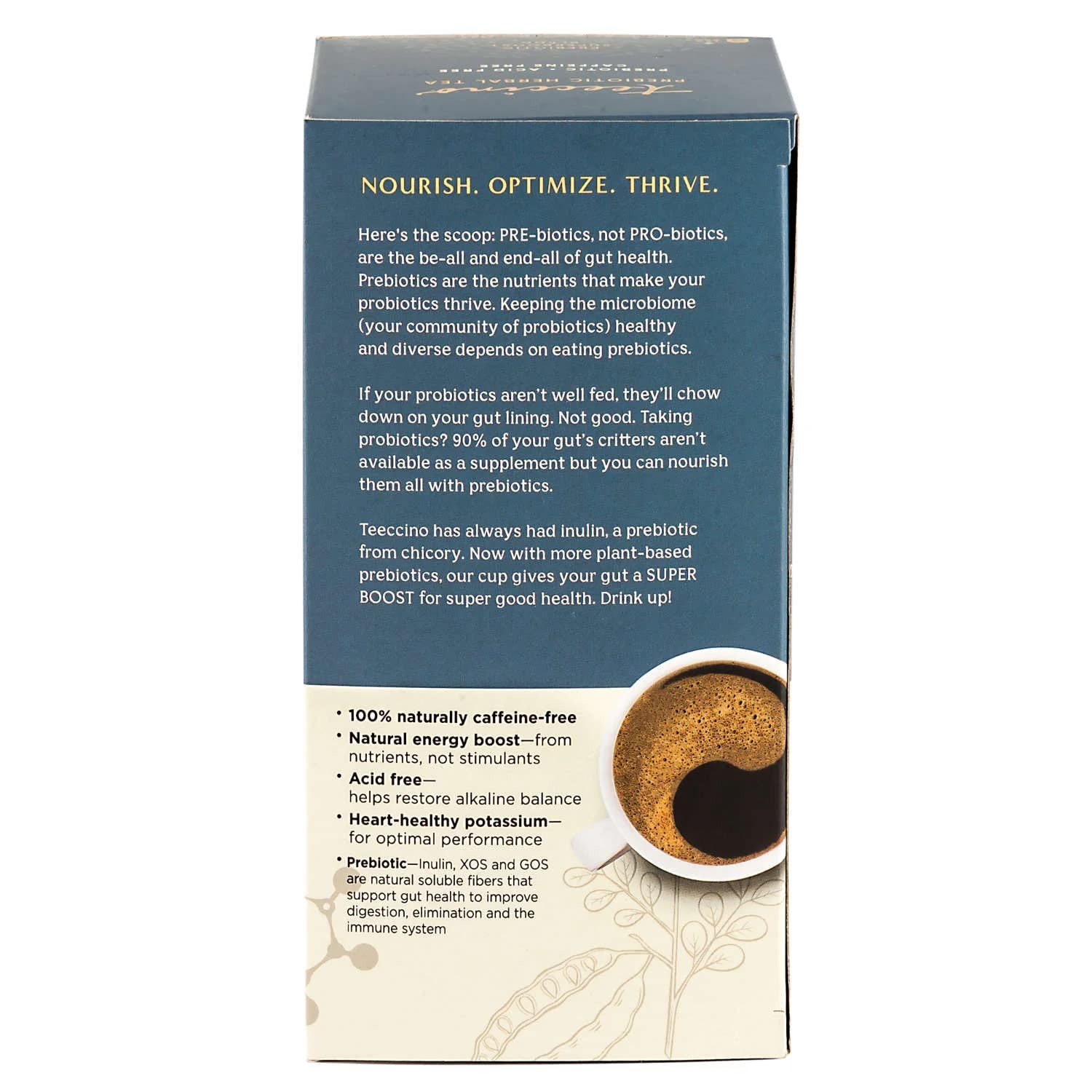 Teeccino Macadamia Nut - Prebiotic SuperBoost™ Herbal Tea - 25 Tea Bags - Support Your Probiotics with Vegan GOS & Organic XOS For Good Gut Health - Digestive Dessert Tea image 5