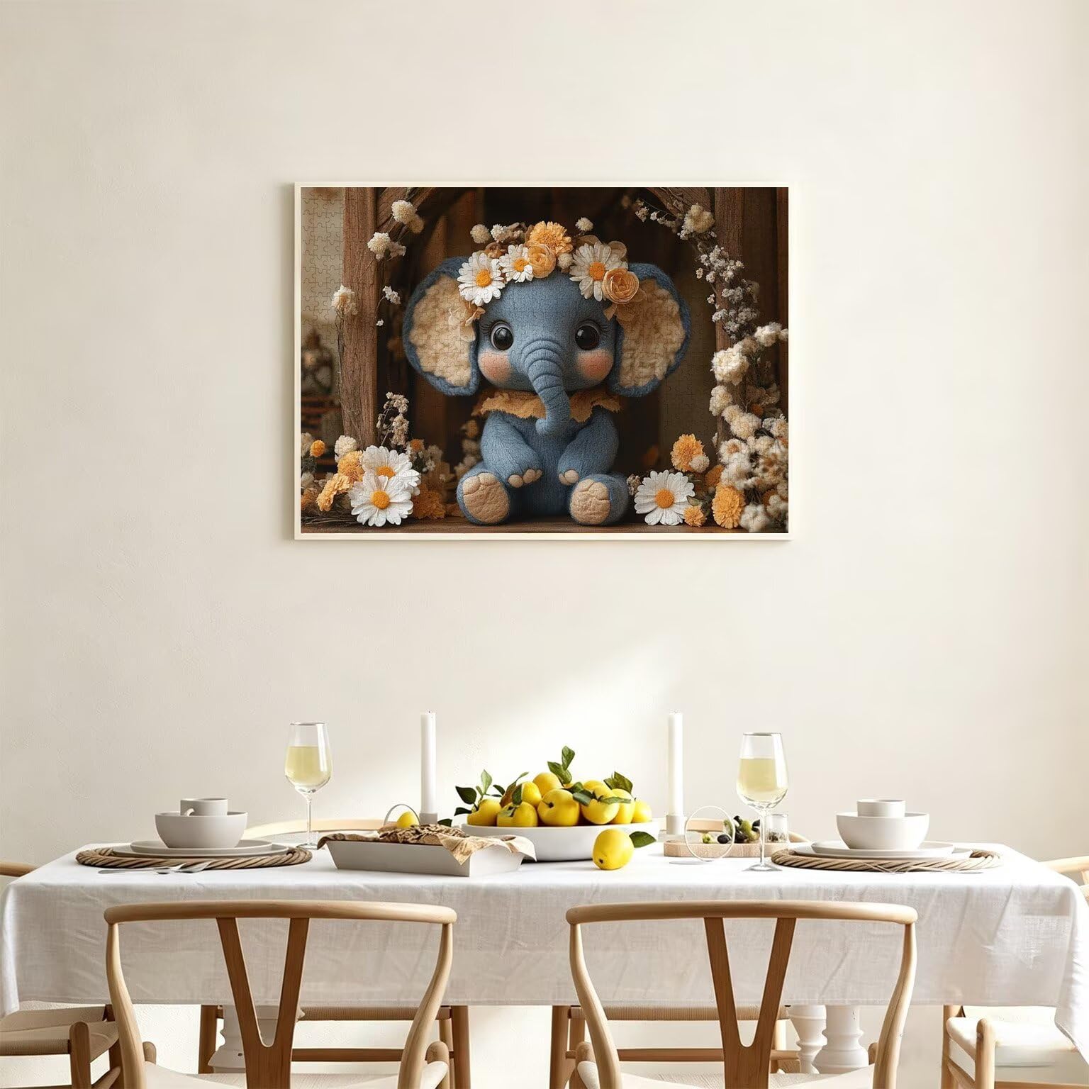 Puzzle 1500 Pièces Adultes Fleur Puzzles Classiques Les éléphants, n-257
