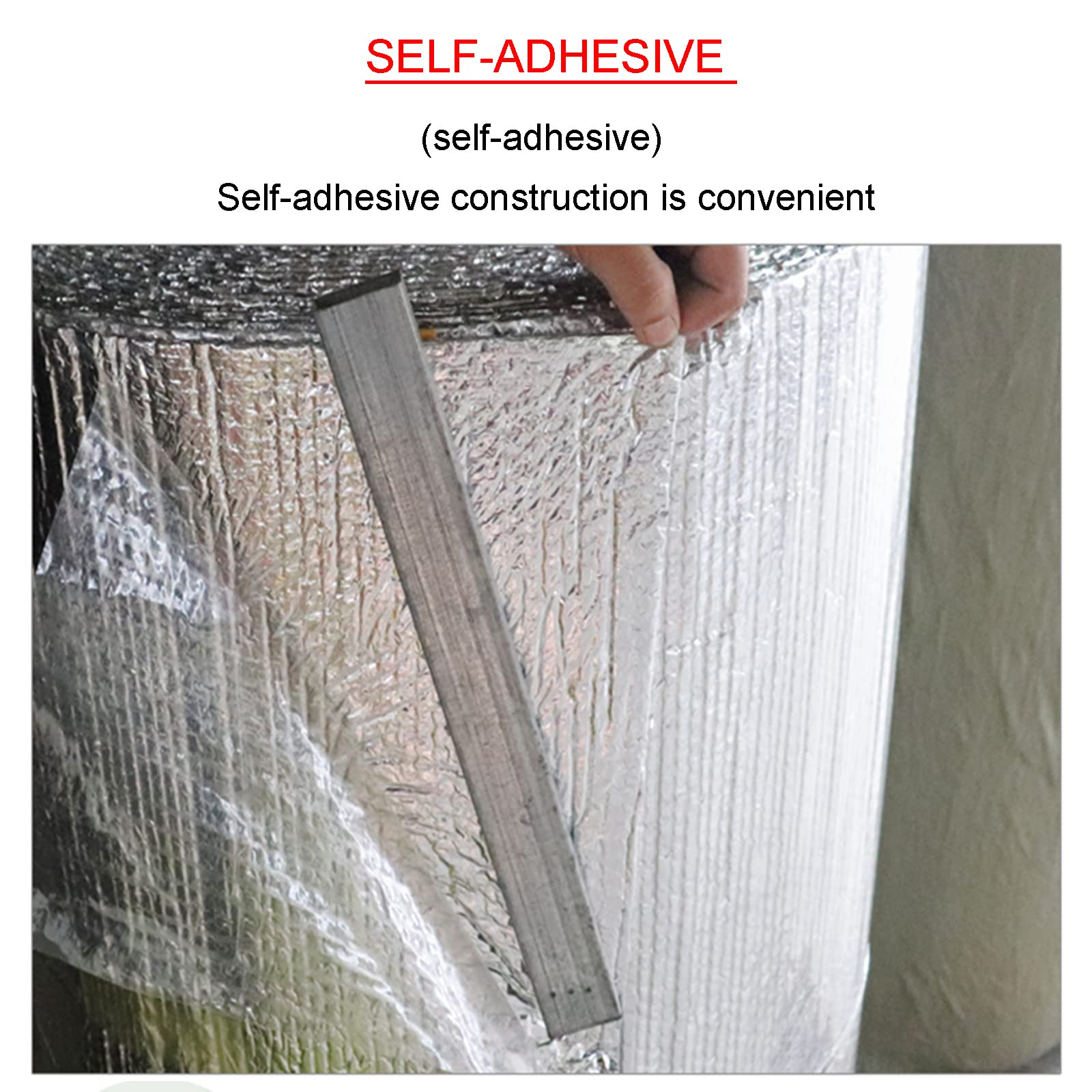Self-adhesive Aluminum Insulation Cotton,High Temperature Resistant Fireproof Insulation Material Roof Sun Roof Insulation Board,for Floors,Walls,Lofts,Roofs,Waterproof,20mm(thk),1*10M (10m² - View #2