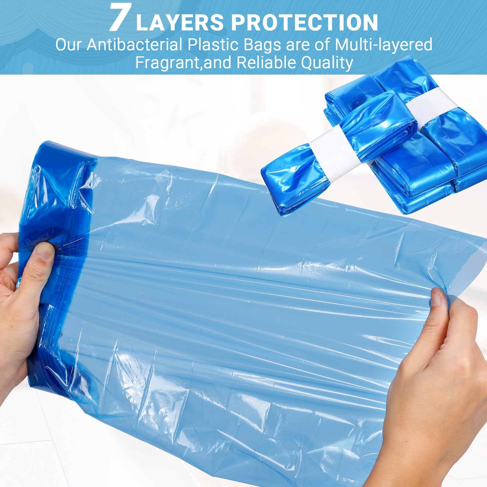 Zorplex 9 Piezas Recambios Contenedor de Pañales, de Papelera Pañales Bebe 7 Capas Engrosadas, instalación sin complicaciones, Compatible con Twist & Click, Todas las Marcas y Modelos