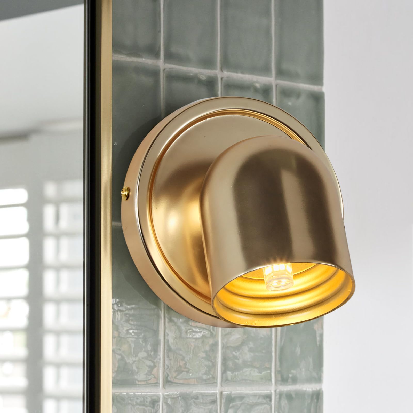 lampy ścienne do sypialni mosiężna mała kopuła LED szwedzki design łazienka salon światło do kuchni wejście przechowywanie pokój 11,4 cm x 11,4 cm x 11,4 cm