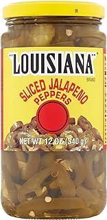Louisiana Brand Sliced Jalapeno Peppers, 12 Ounce Glass Jar (Pack of 1)