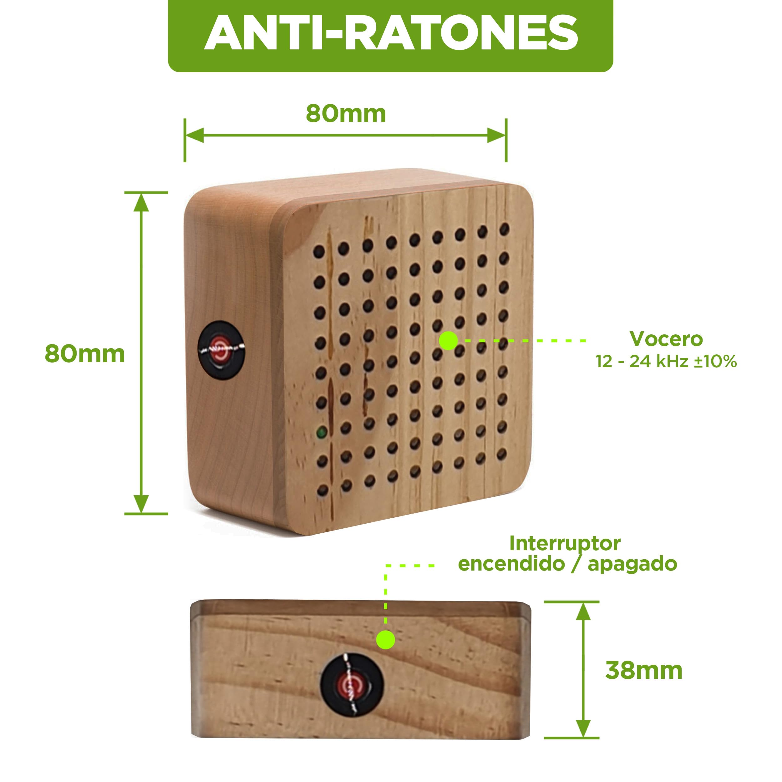ISOTRONIC Repelente Ultrasónico para Ratones y Ratas — Dispositivo para Áticos, Sótanos y Garajes — Sin Veneno ni Trampas — Alcance Efectivo 40 m² — Pack de 3 Unidades