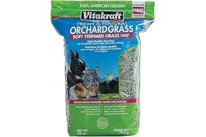 Vitakraft Orchard Grass for Small Pets - Premium Soft-Stemmed Hay, 100% American...