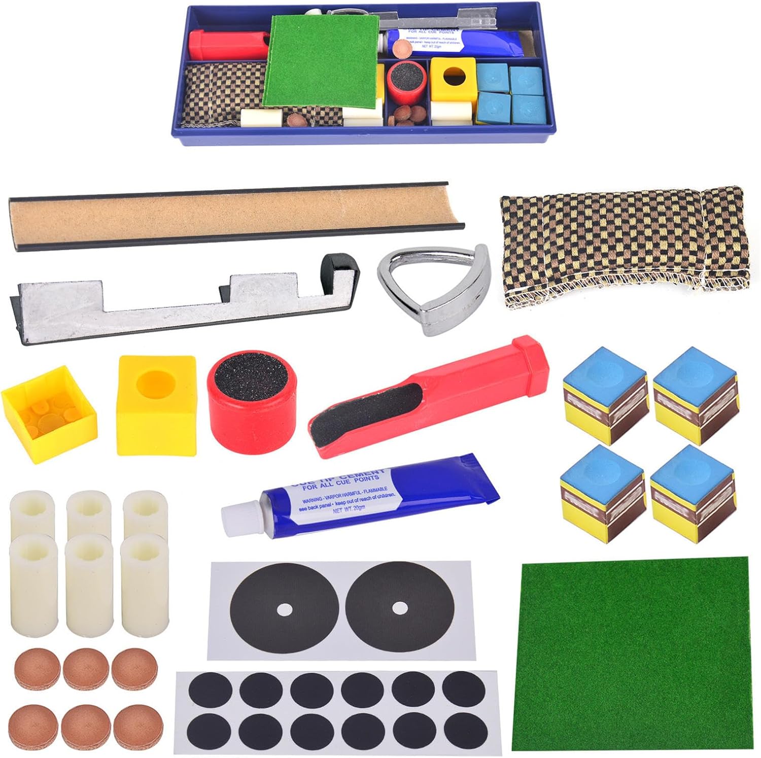 Snooker Cue Tip Clamp Repair Tool Kit for Billiard Cue Repair and Leather Replacement Billiard Accessories