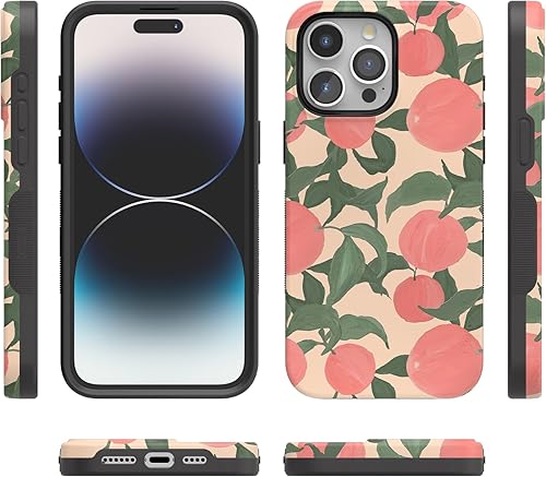 Vista 380 de Casely Funda para iPhone 15 Pro Jardín Secreto Flores mixtas Funda atrevida Compatible con MagSafe y botón de acción Jardín Secreto Floral