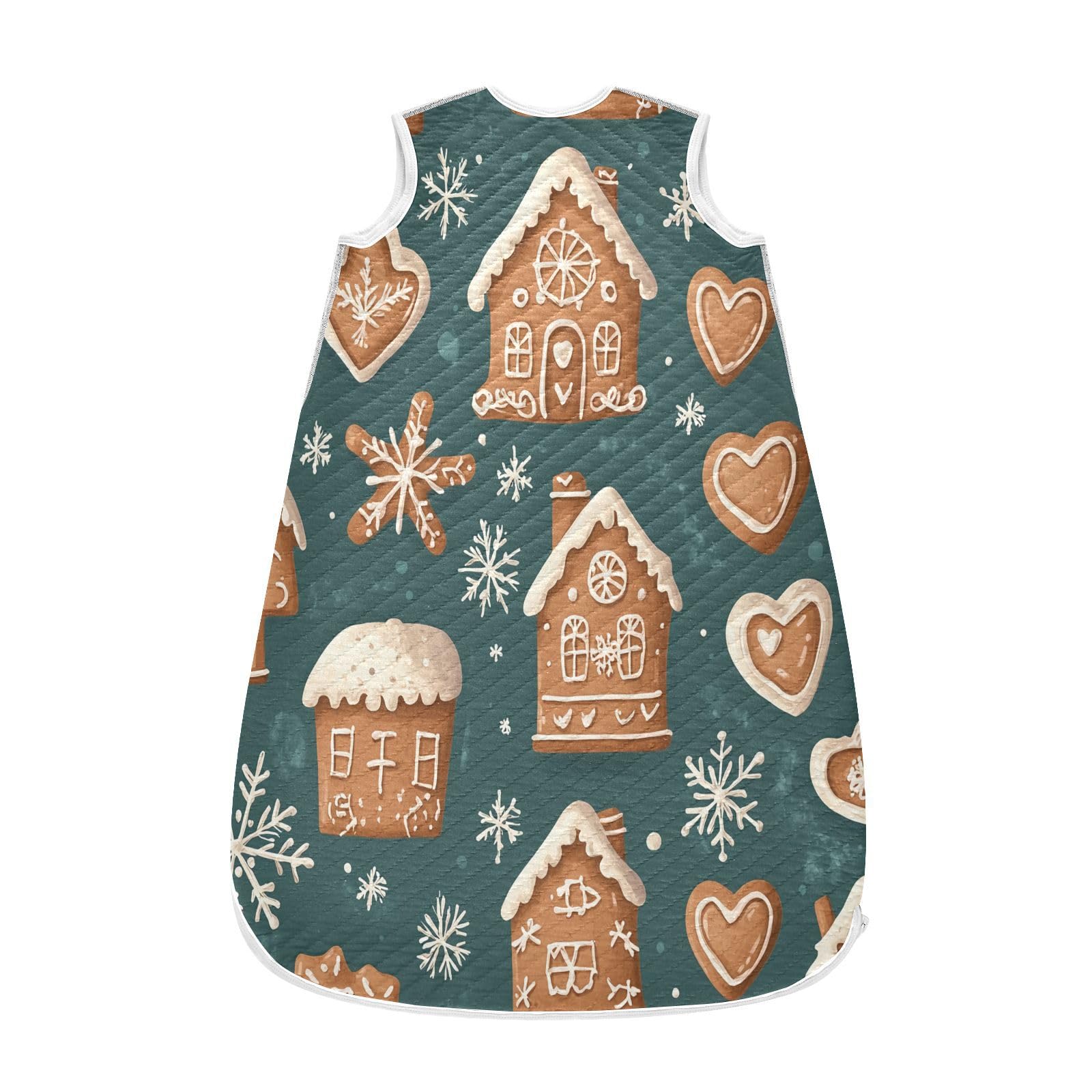 Kigai Christmas Cookies Baby Sleep Sack Wearable Blanket Sleeping Bag 2-Way Zipper Soft Swaddle Transition Sack