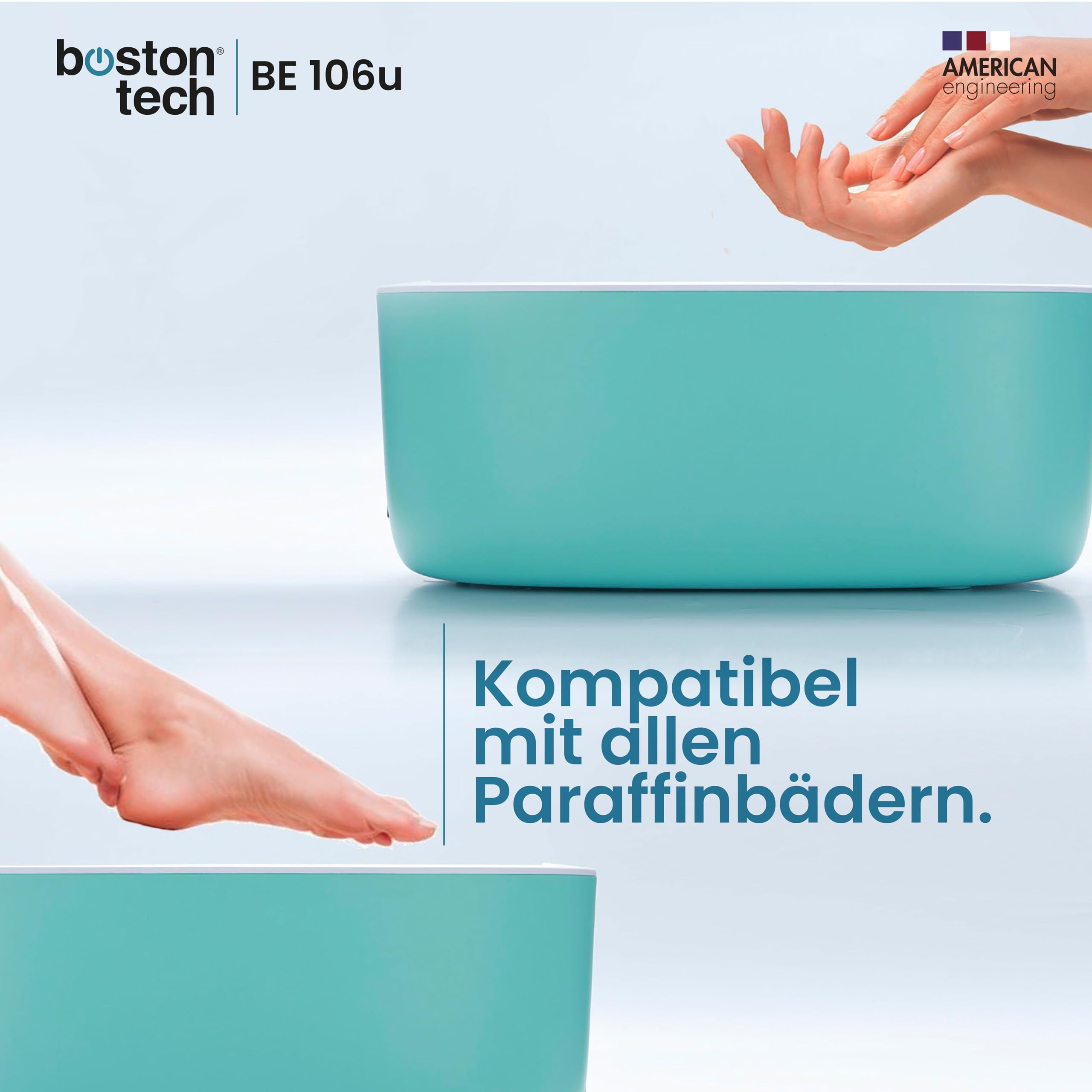 Paraffinwachs für Hände Füße Boston Tech® Antioxidative + Hydratisiert+ Nährt+ Ästhetisch | Ideal für jedes Paraffinbad | 6 Blöcken à 450g One duft
