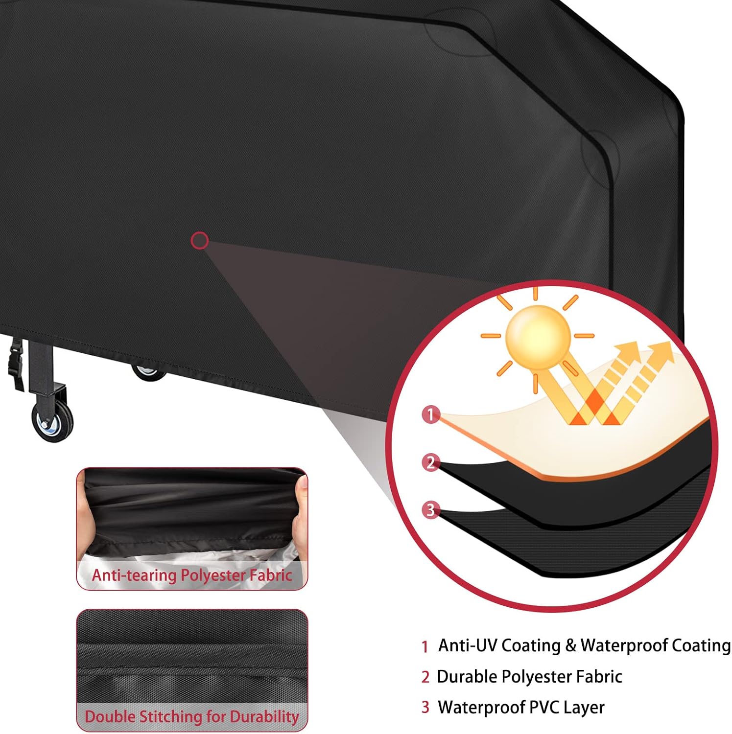 36 inch Griddle Cover for Blackstone, Waterproof Lightweight Polyester Barbecue Cover Flat Top Gas Grill Cover for Blackstone 36" Griddle Cooking Station for Camp Chef