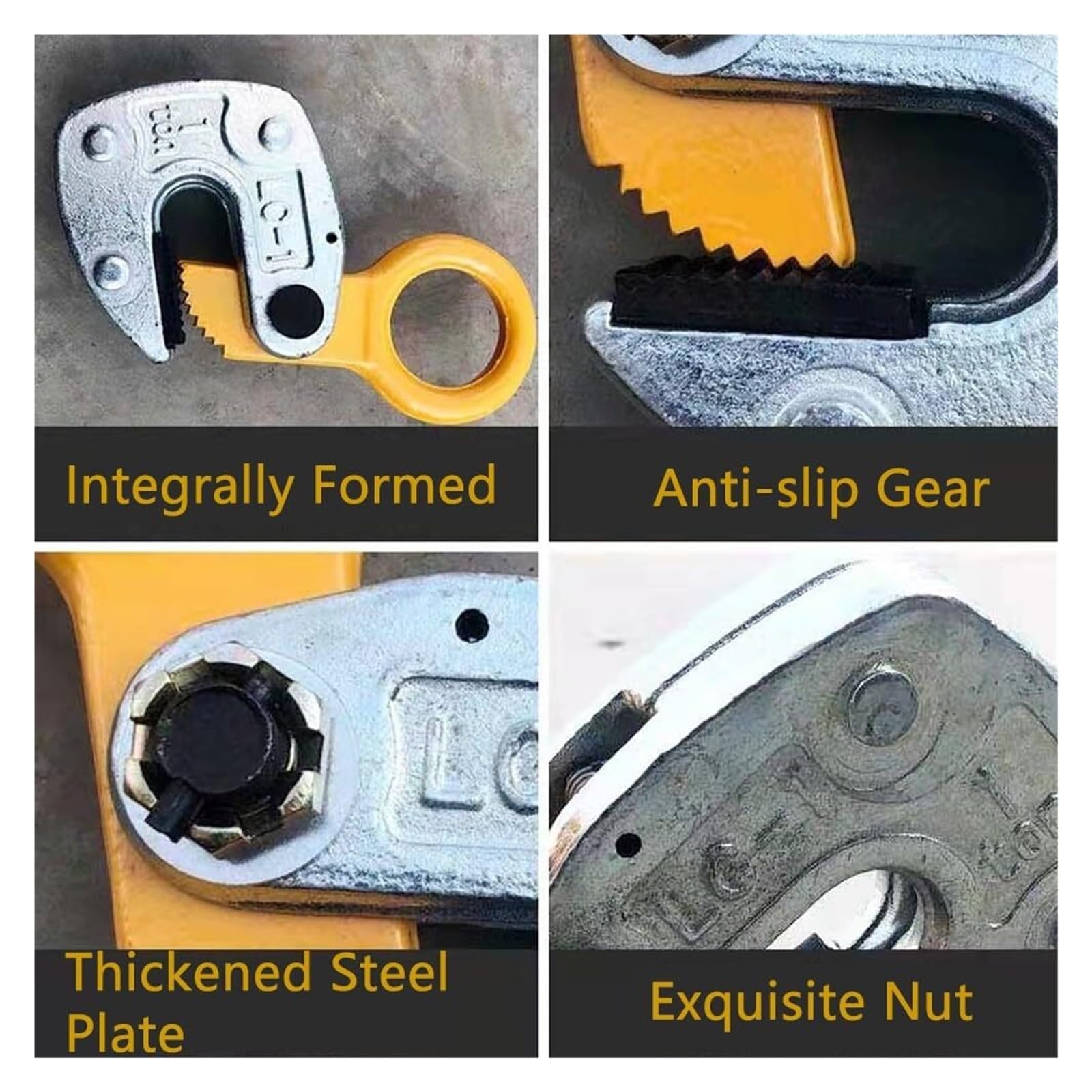 Pinza for sollevamento piastre orizzontale industriale con anello morsetto | Attrezzatura for pinze for piastre for carichi pesanti, for il sollevamento e l'edilizia