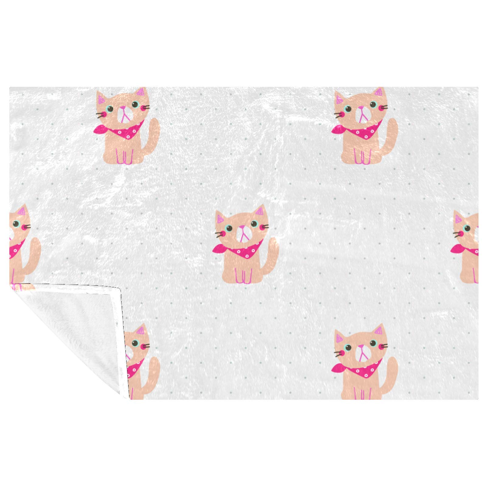 Couverture chaude chat contre le froid : plaid compact de lit et voyage 150x100
