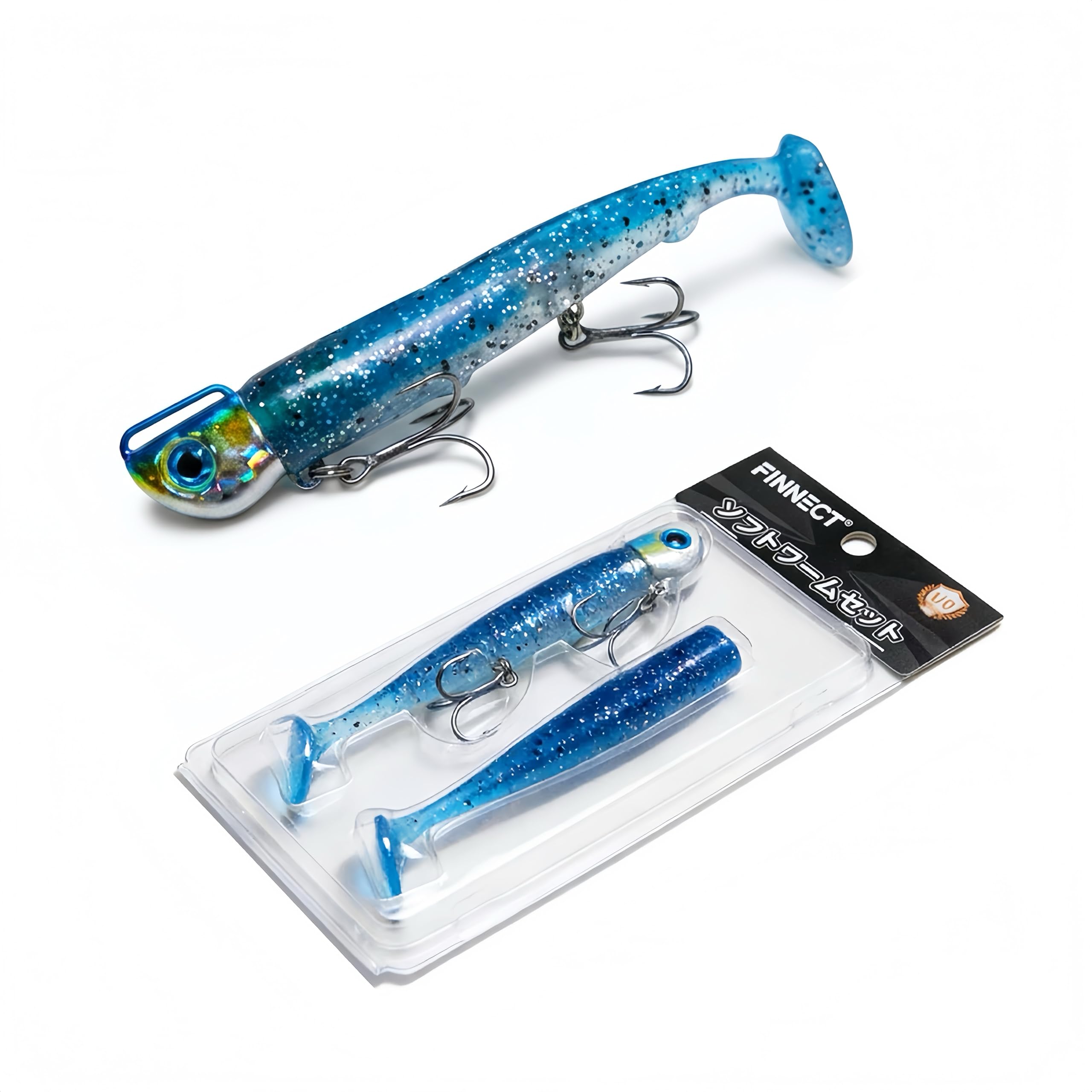 Amazon.co.jp: FINNECT ジグヘッドワーム ヒラメセット マゴチ サーフ