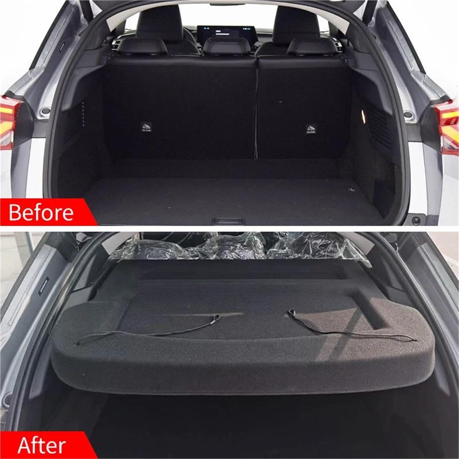 Générique Cache-Bagages Couverture De Coffre Non Rétractable pour Citroen C5X 2021 – 2023, Porte-Colis, Accessoires D'intérieur Automobile Anti-Regard ction Sécurité Rideau Séparation