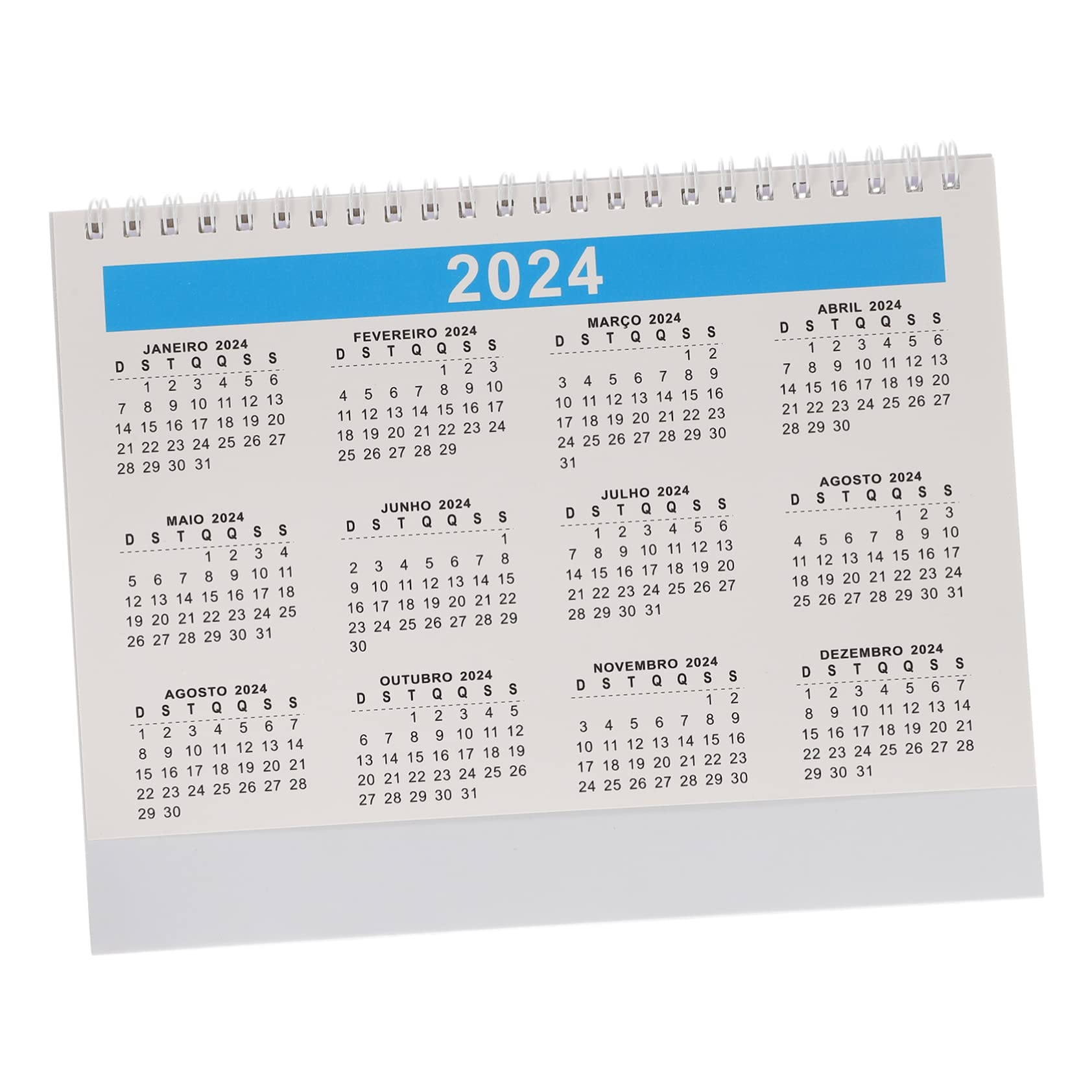 Amazon.com : abaodam 1 2024 brazilian desk calendar countertop calendar  planners countdown desk calendar yearly agenda planner time plan calendar  standing desk calendars mini office paper ornaments : office products