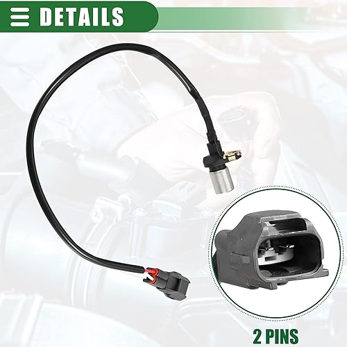 Miniatura 6 de Motoforti Sensor de posición del cigüeñal del motor, sensor de posición del cigüeñal, para Toyota Supra 3.0L 1993-1998, ABS, 90919-05006, negro