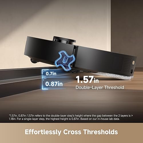 Miniatura 8 de DREAME L40s Ultra Robot Aspiradora y Trapeador, Vacío Automático, Trapeador Autolimpiante, Succión de 1,9000 Pa, Cepillo DuoBrush 100% desenredante,