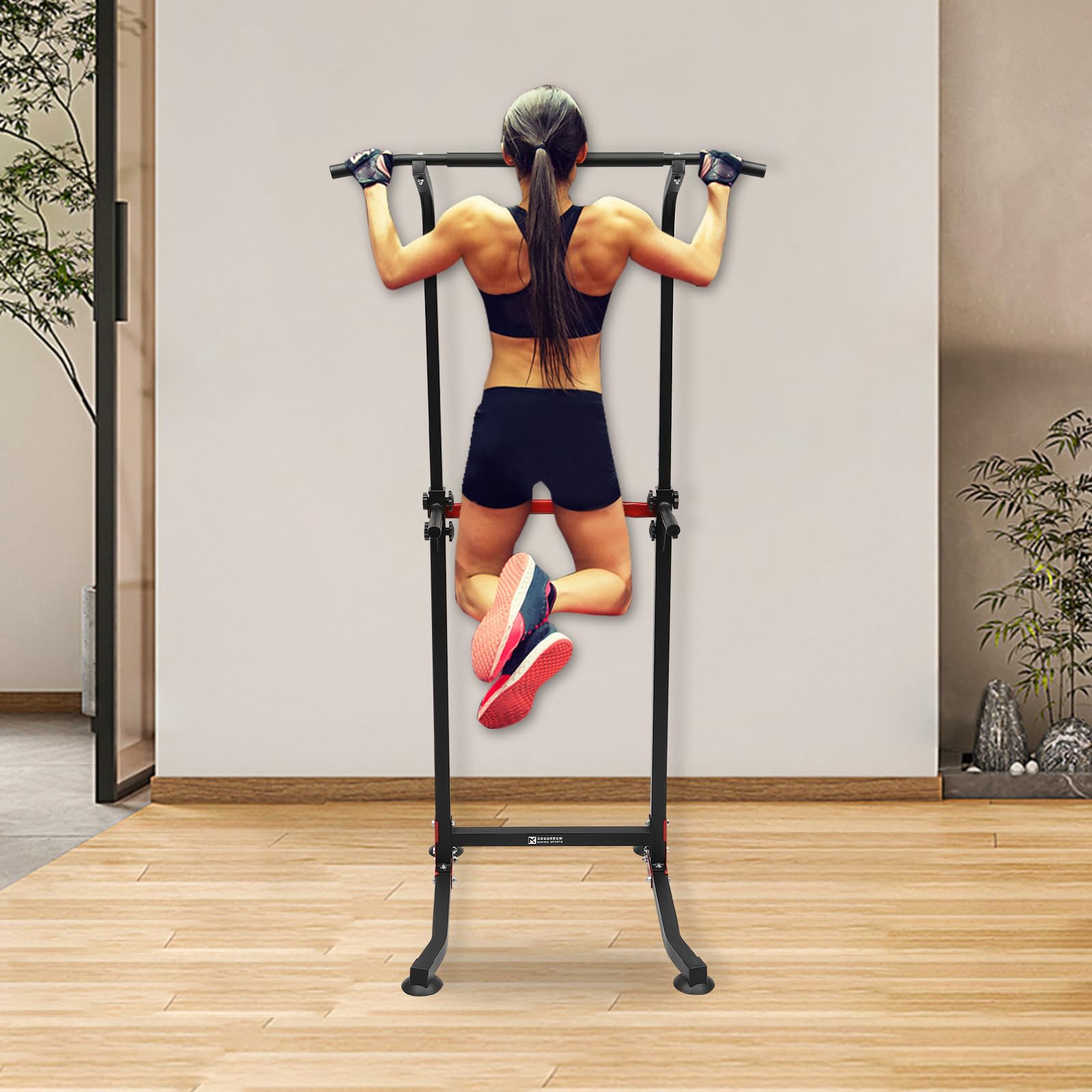 Multifunktionale Dipstation Pull Up Kraftstation Mit Klimmzugstange Klimmzug Rack Stand Trainingsbar Fitnesstraining Bar Dip Station Power Tower Fitnessstudio TrainingsgeräT Gerä 165-210Cm