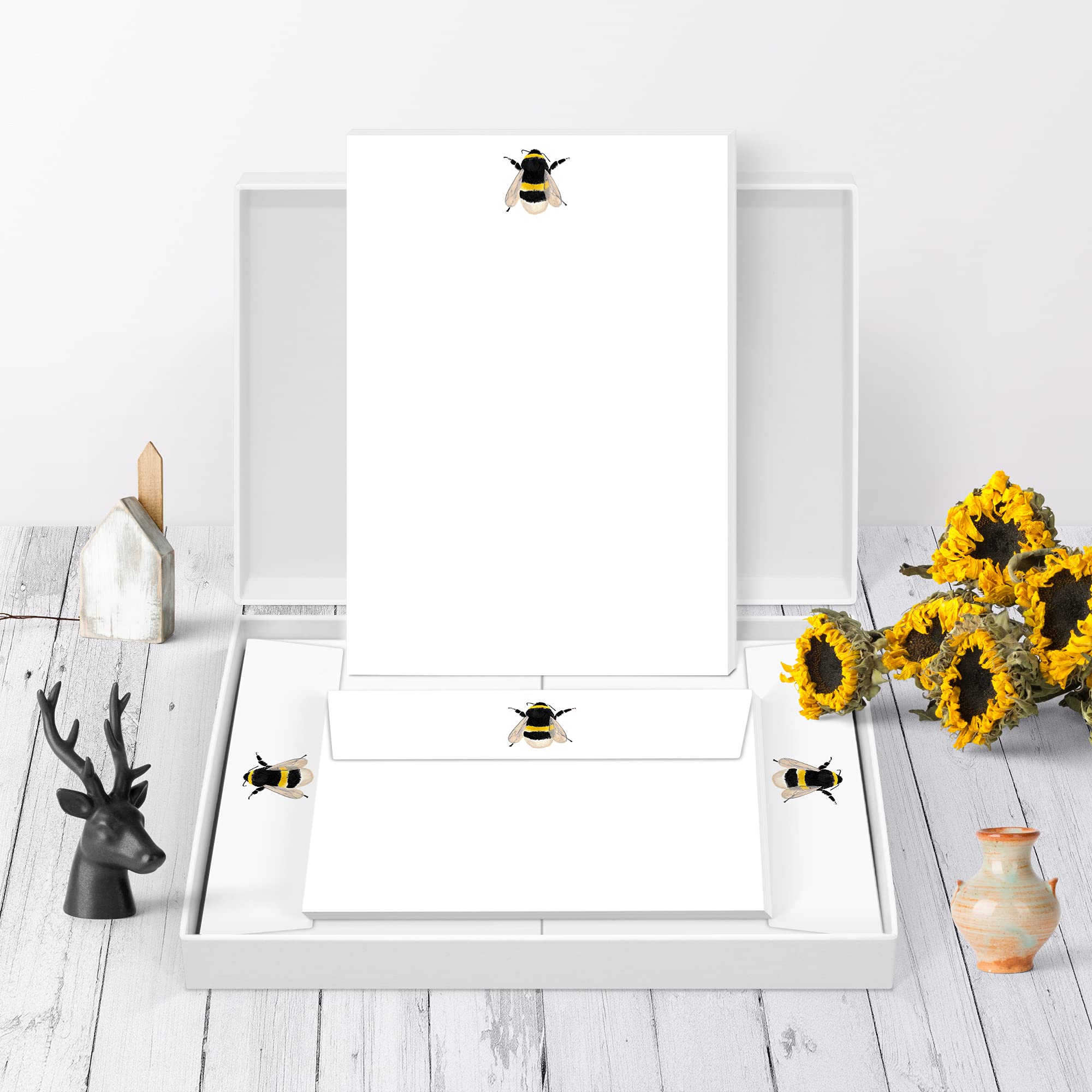 Me Loovely Bumble Bee Letter Writing Paper and Envelopes A5 Size Letters Papers Stationery Supplies for School Home & Office | Christmas Gifts (Pack of 10 Letters and Envelopes with Gift Envelope)