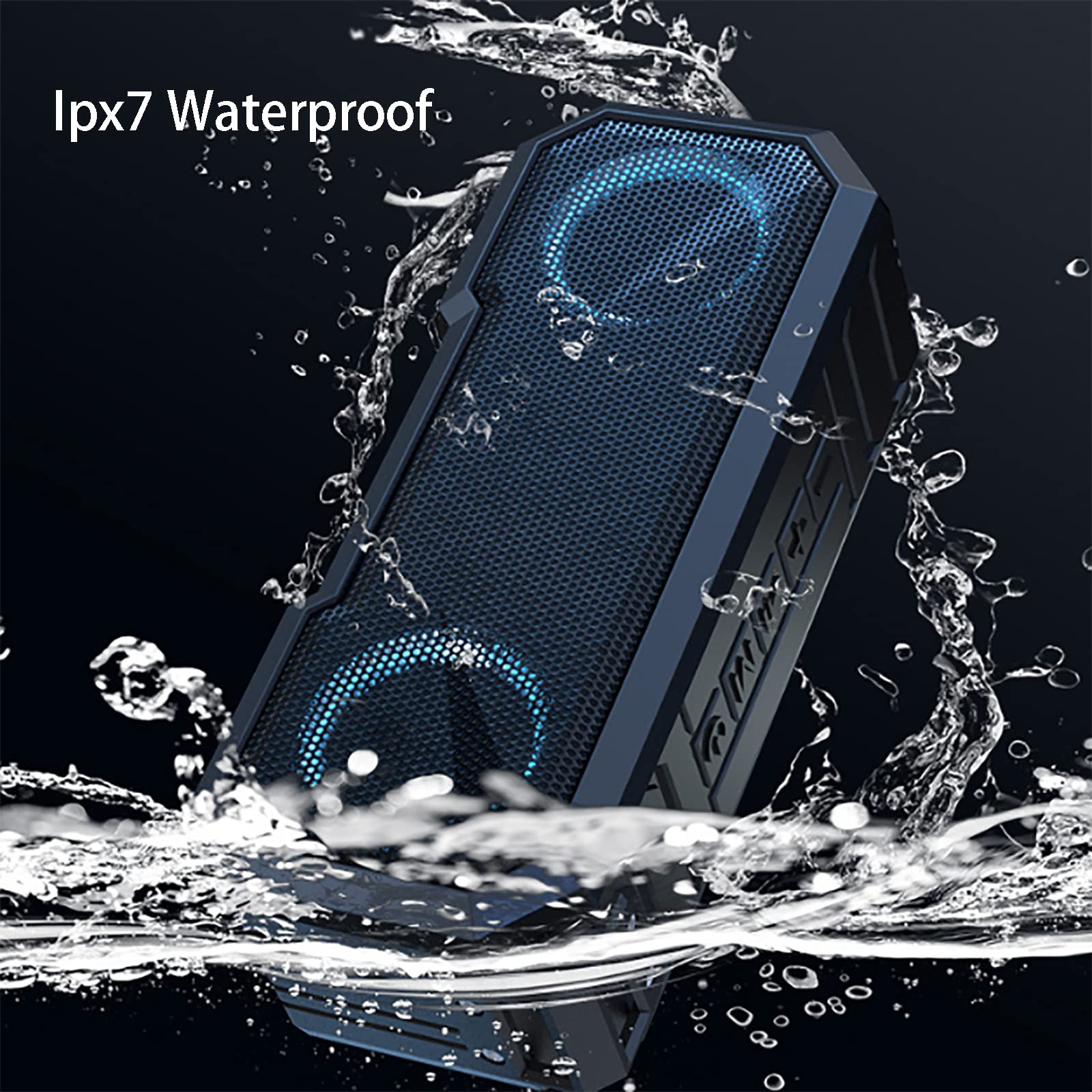 Altoparlante Professionale Bluetooth 5.0,Altoparlante Wireless Stereo Impermeabile IPX7 con Illuminazione a LED a 360° E Tecnologia Seriale Wireless, Raggio Connessione 30 Metri,per Casa