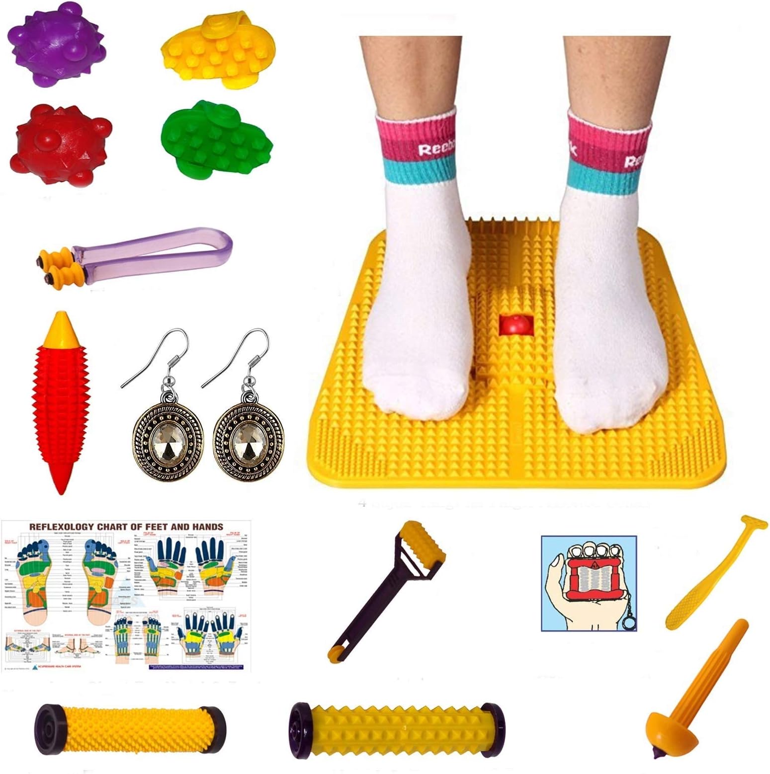 Super India Store Acupressure Power Mat with Magnets N Pyramids for Pain Relief - 12X12.5 Inches