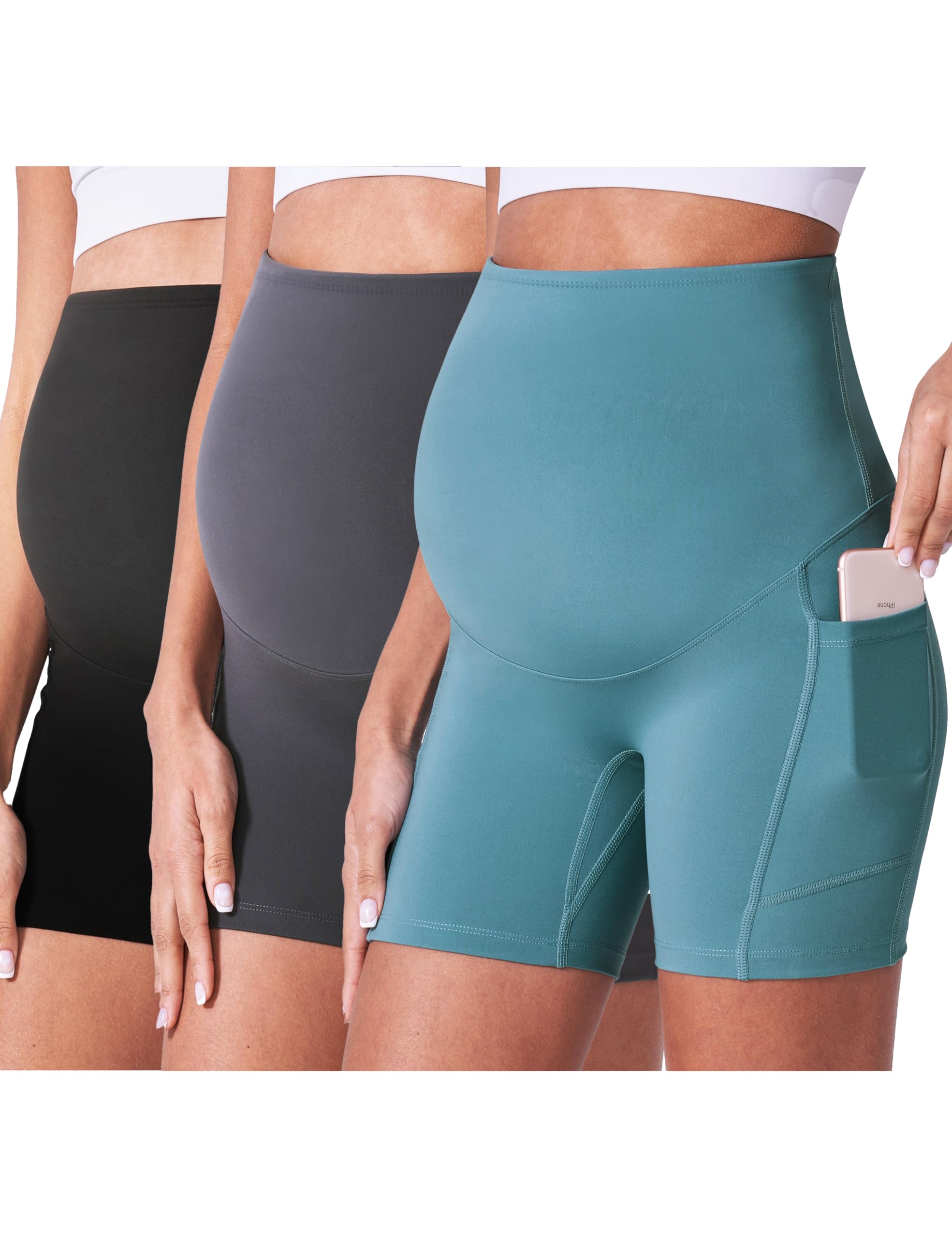 POSHDIVAH Maternity Biker Shorts